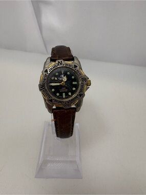 Calvin Klein Men's Brown Leather Strap Dive-Style Watch